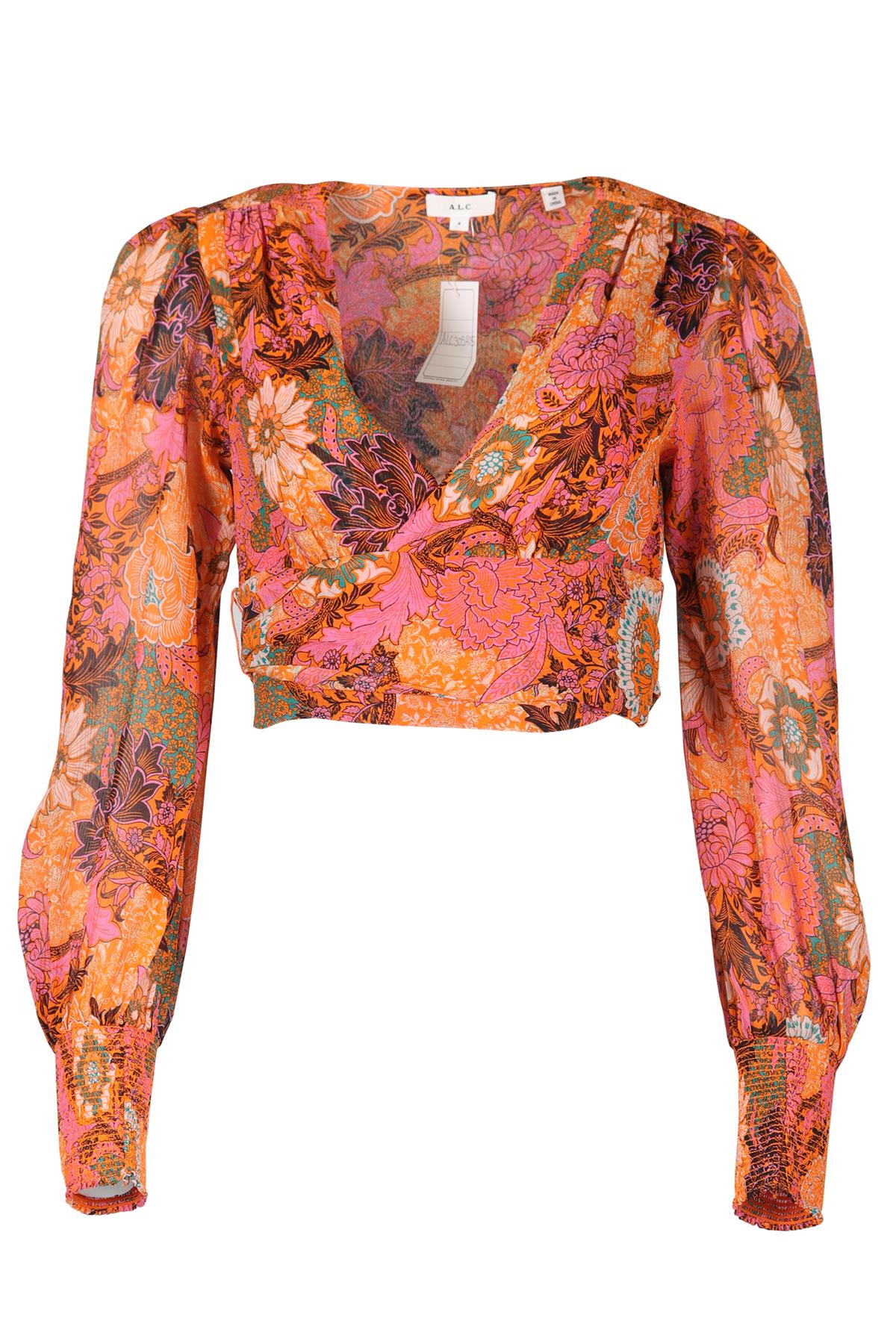 A.L.C. CROPPED SILK TOP US 6 UK 10