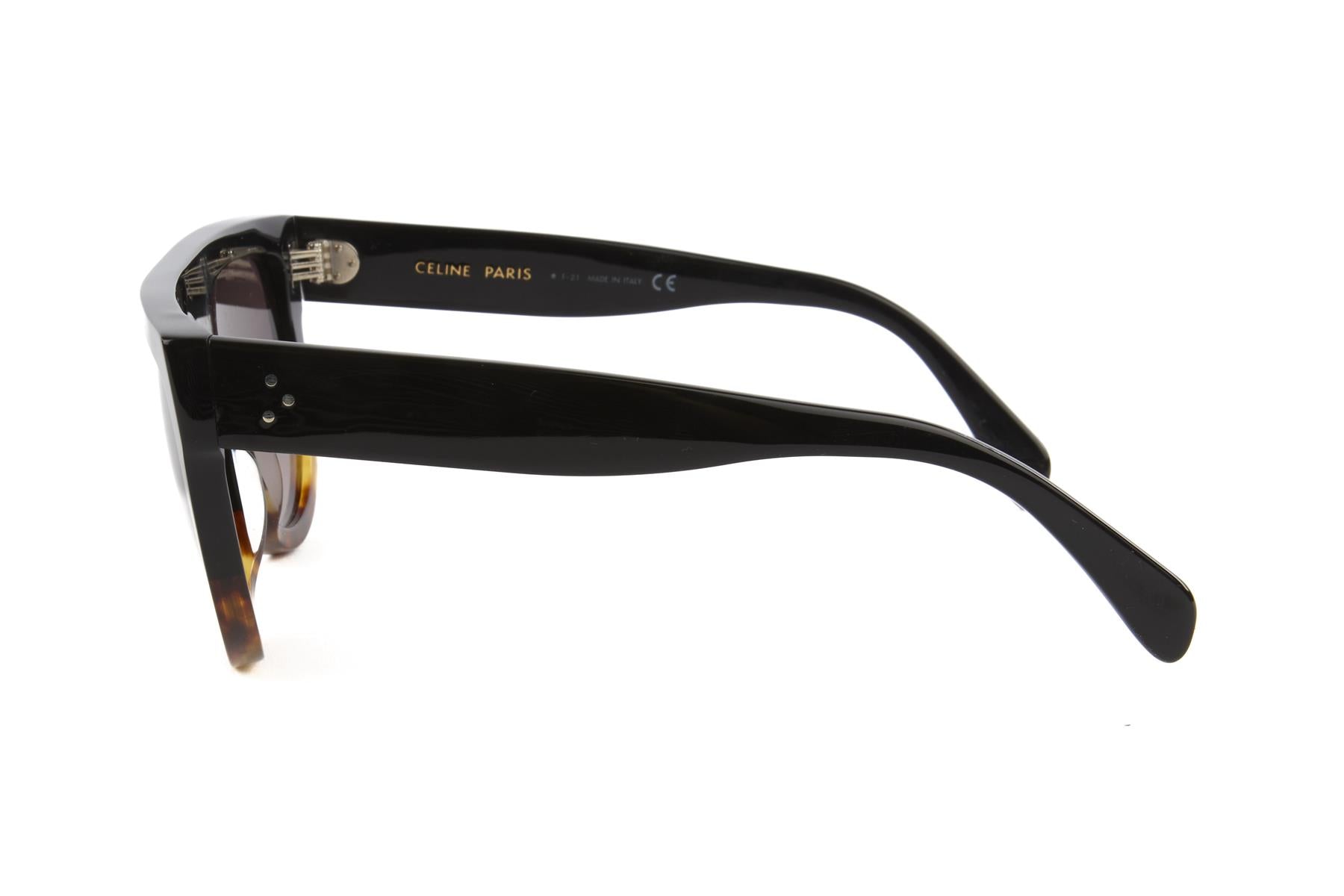 CELINE BLACK D FRAME ACETATE SUNGLASSES