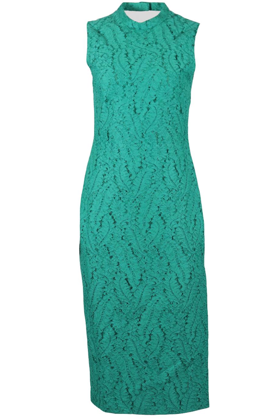 No. 21 LACE AND COTTON BLEND MIDI DRESS IT 42 UK 10