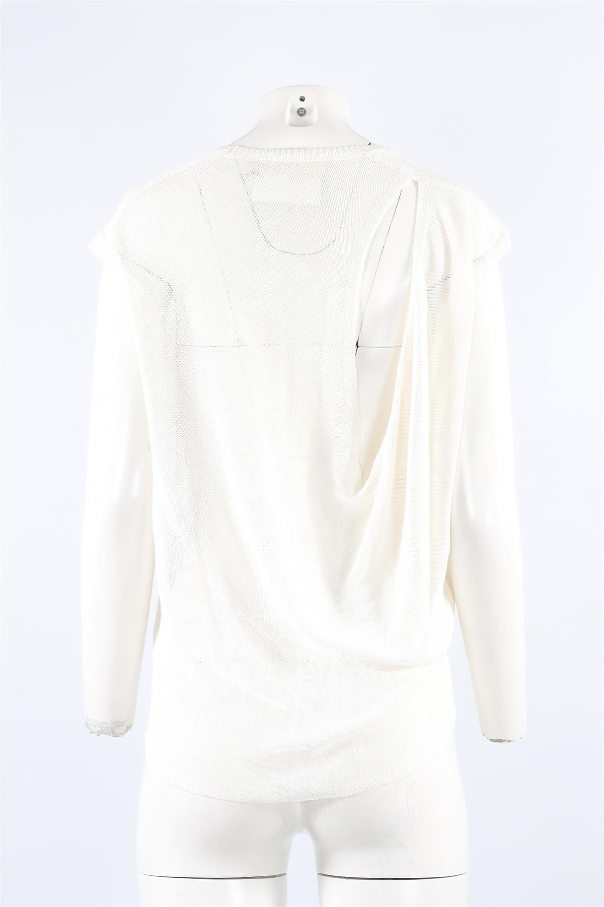 INHABIT WHITE LINEN VEST SMALL