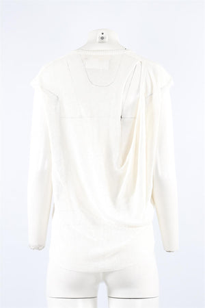 INHABIT WHITE LINEN VEST SMALL