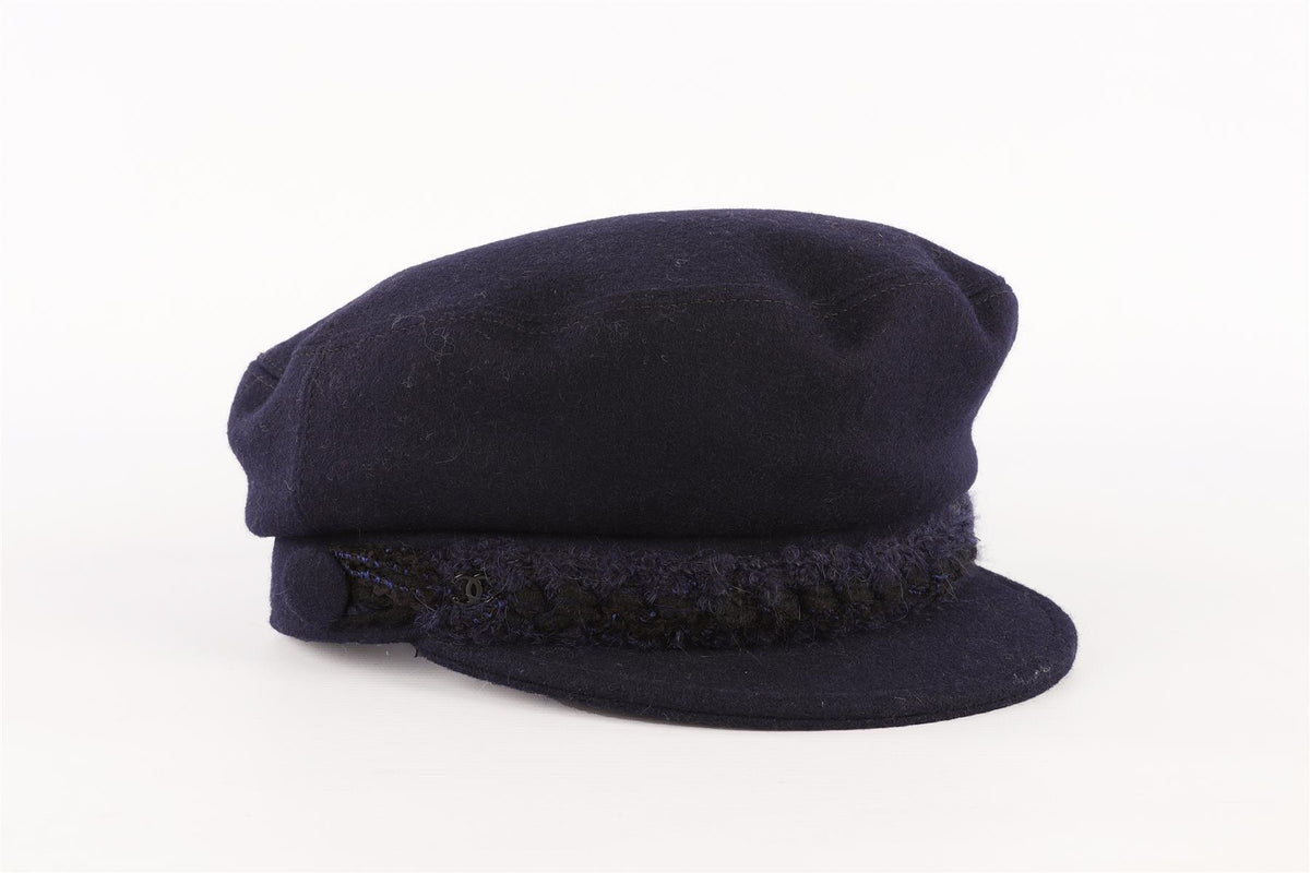 CHANEL NAVY 2019 WOOL CAP MEDIUM