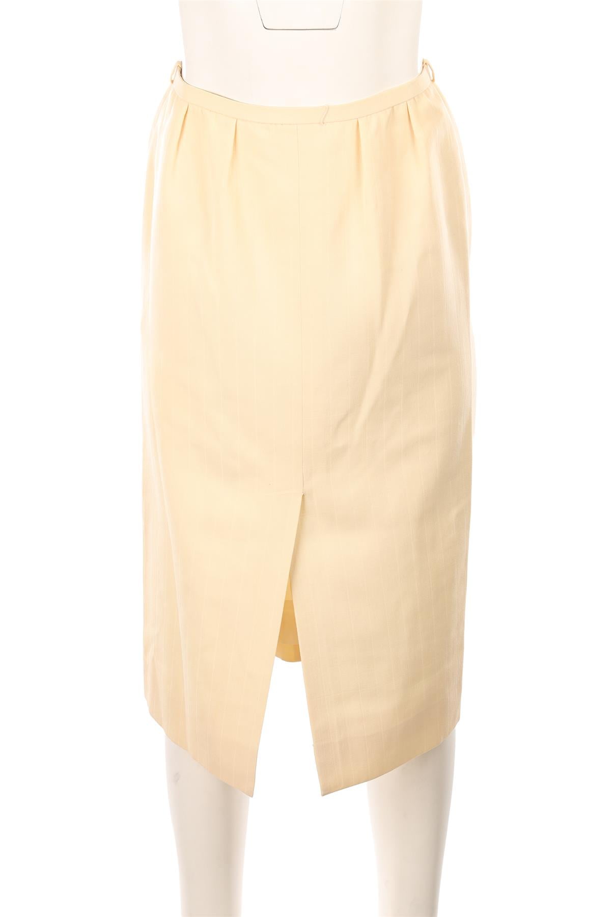 CHRISTIAN DIOR IVORY 1977 WOOL BLAZER, SHIRT AND SKIRT SET