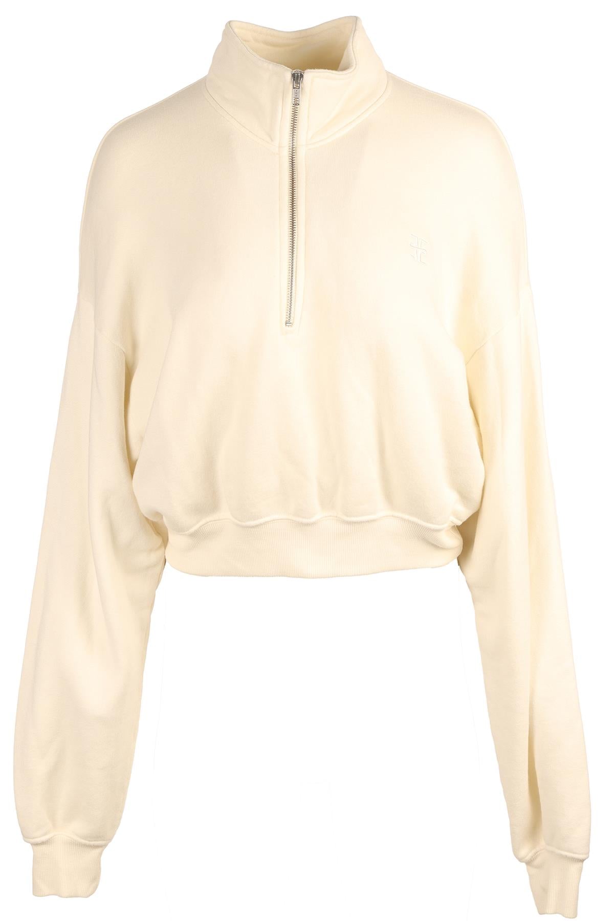ETERNE ECRU COTTON SWEATSHIRT SMALL