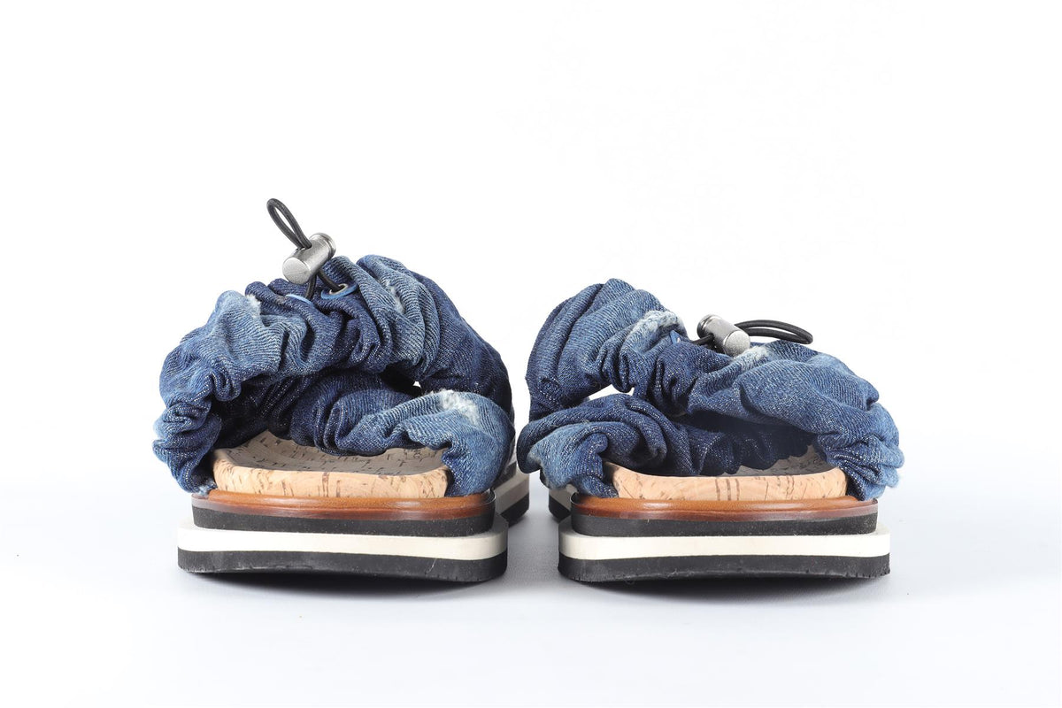 HOGAN BLUE DENIM SANDALS EU 37 UK 4 US 7