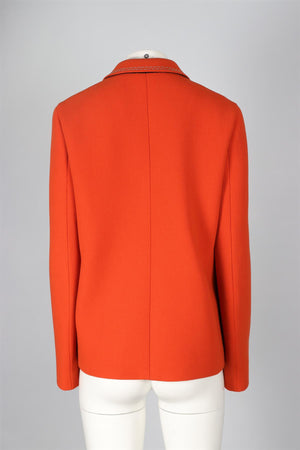 BOTTEGA VENETA ORANGE WOOL BLAZER IT 46 UK 14