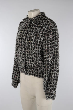 CHANEL GREY 2023 WOOL JACKET FR 34 UK 6