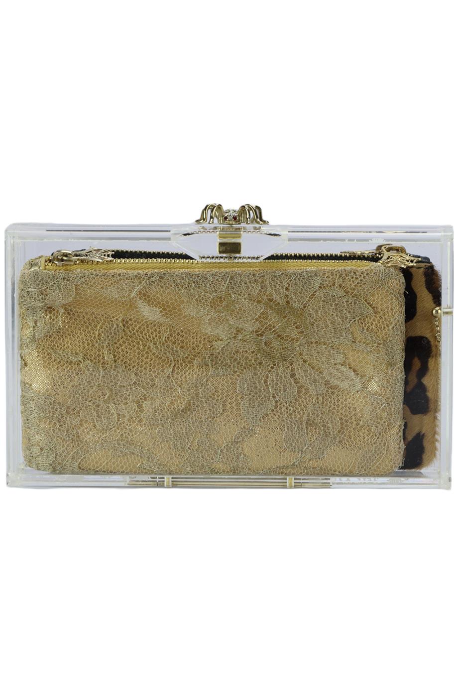 CHARLOTTE OLYMPIA SPIDER PERSPEX CLUTCH