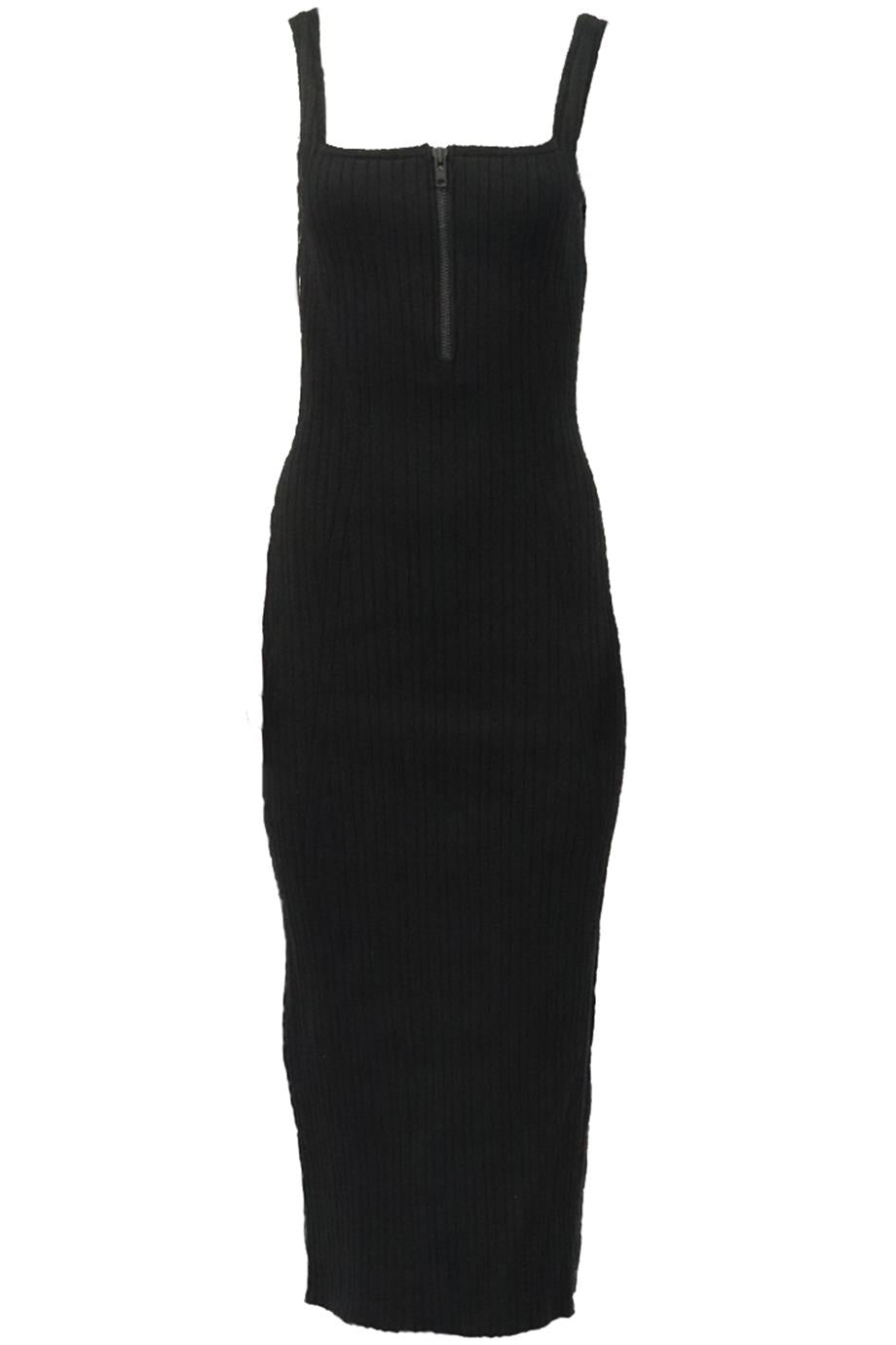 KSUBI RIBBED COTTON BLEND MIDI DRESS LARGE