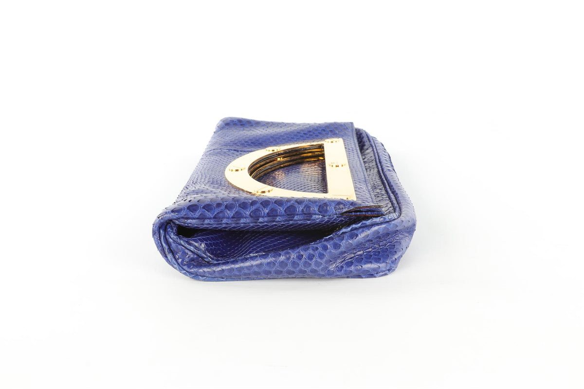 TOM FORD BLUE PYTHON CLUTCH