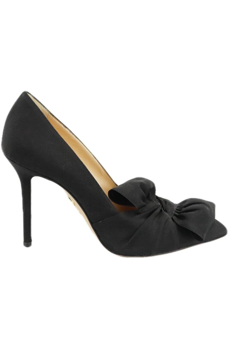 CHARLOTTE OLYMPIA BOW DETAILED SATIN PUMPS EU 36 UK 3 US 6