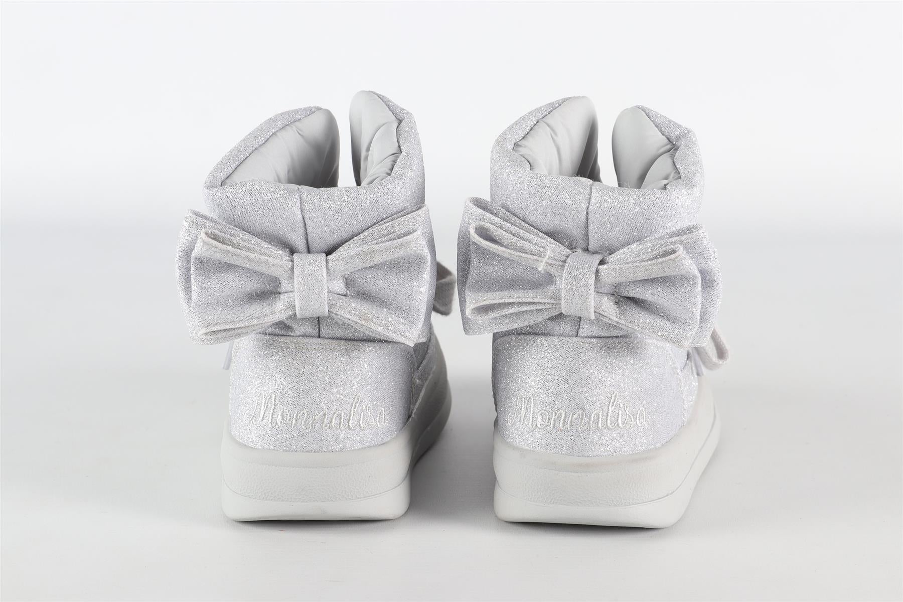 MONNALISA SILVER KIDS GIRLS BOOTS EU 28 UK 10 US 11