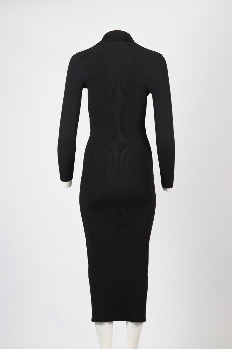 GUCCI RIBBED KNIT MIDI DRESS SMALL