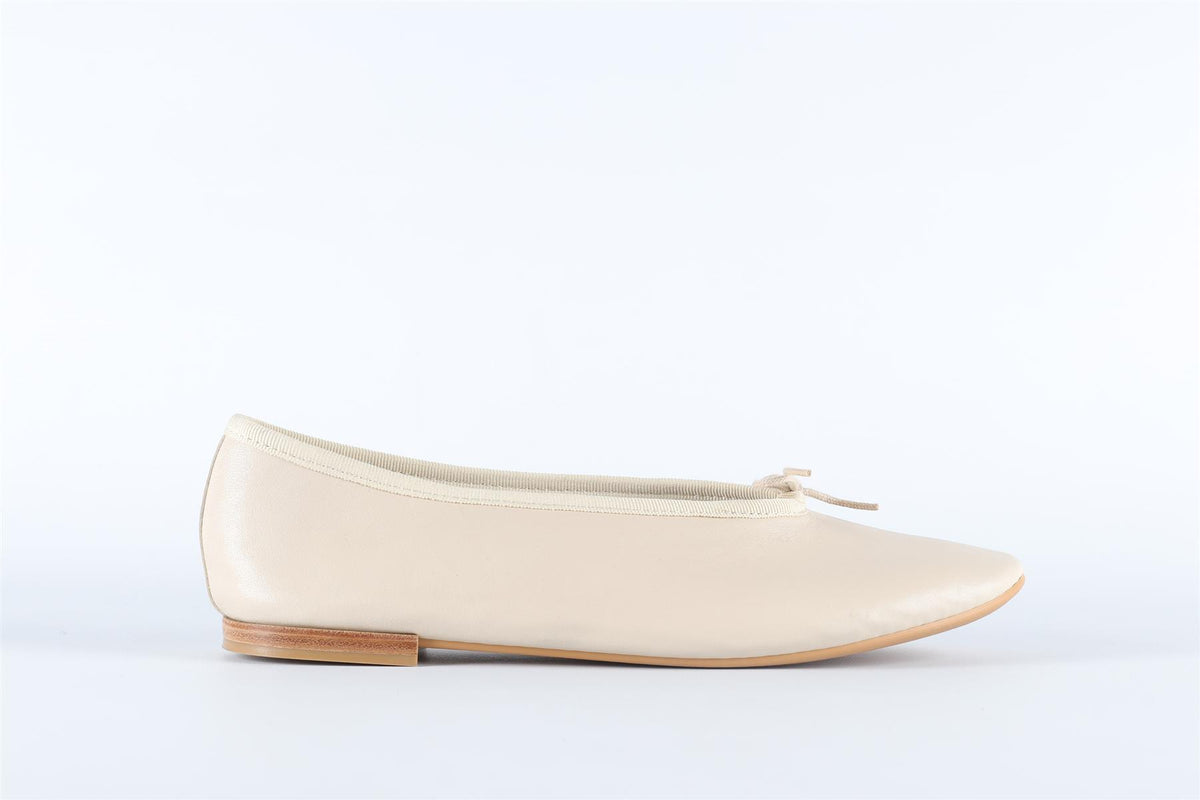 REPETTO CREAM LEATHER BALLET FLATS EU 38 UK 5 US 8