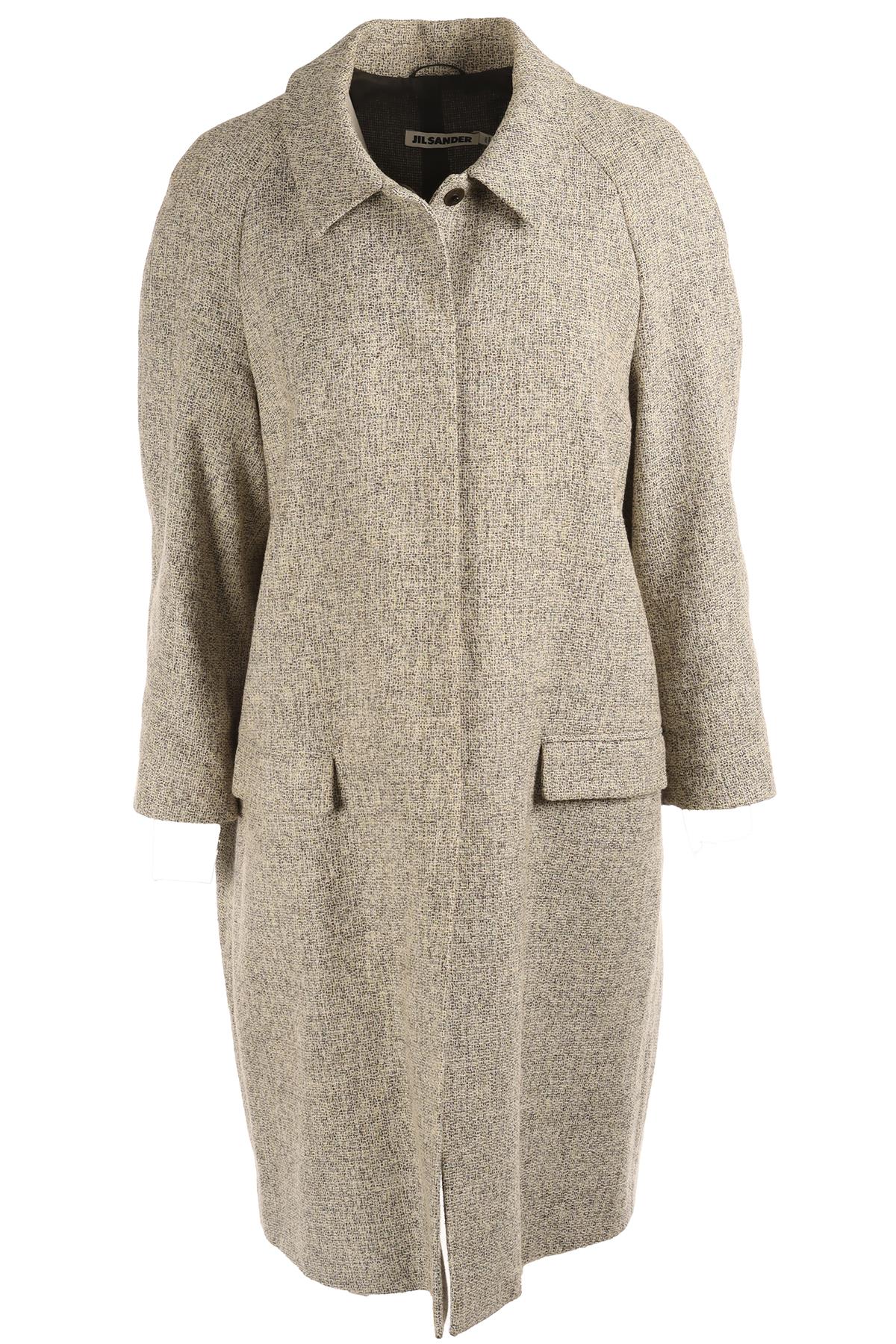 JIL SANDER GREEN COTTON COAT IT 40 UK 8 US 4