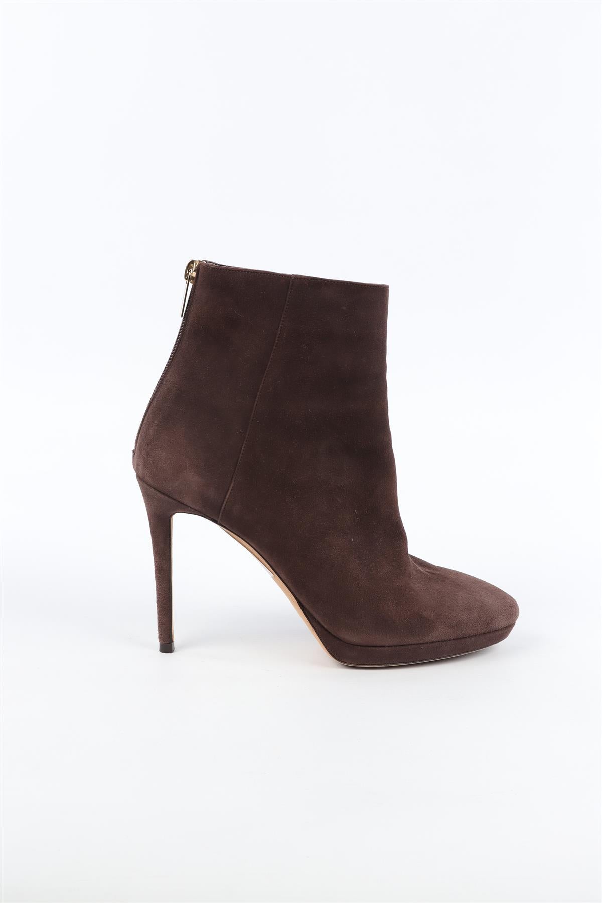 JIMMY CHOO BROWN SUEDE ANKLE BOOTS EU 38 UK 5 US 8