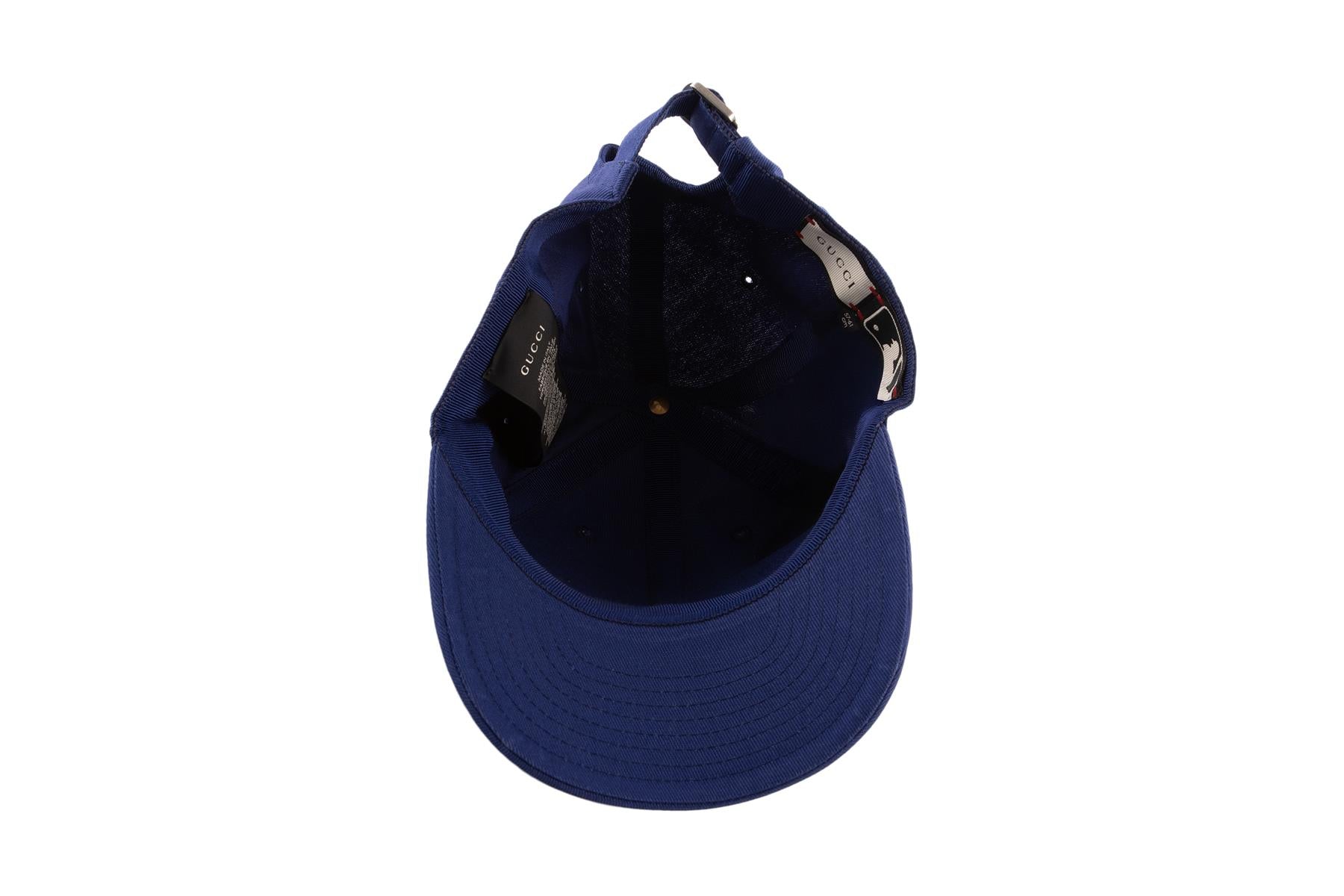 GUCCI + NEW YORK YANKEES BLUE COTTON BASEBALL CAP 57-61 CM