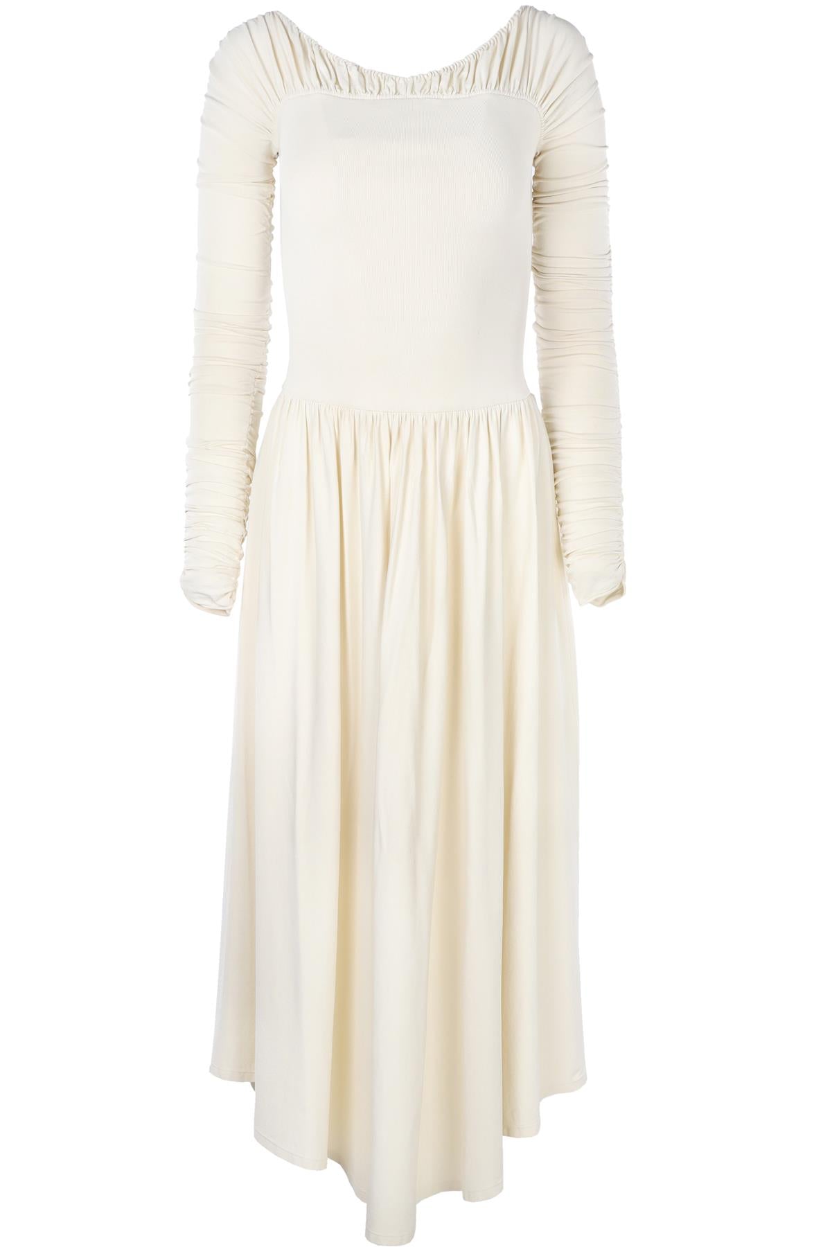 KHAITE CREAM KNIT MAXI DRESS SMALL