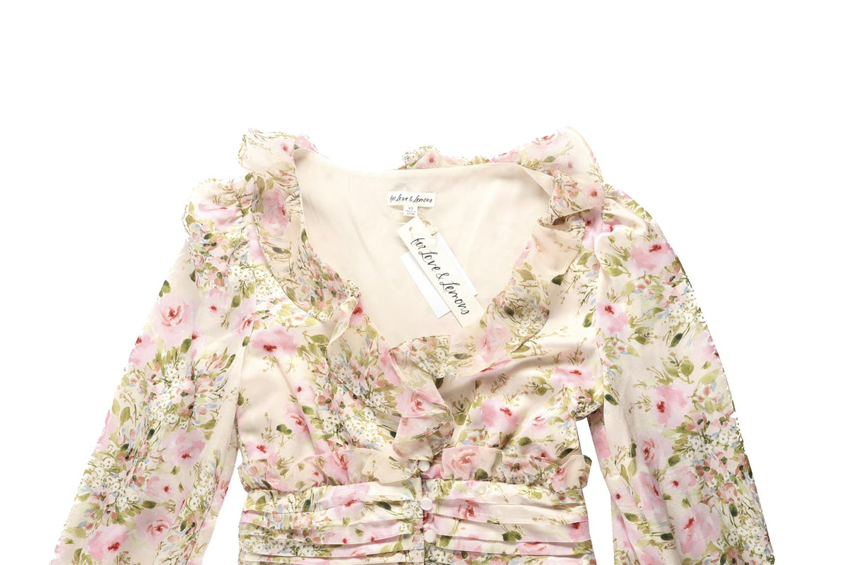 FOR LOVE & LEMONS MULTI SATIN MINI DRESS XSMALL