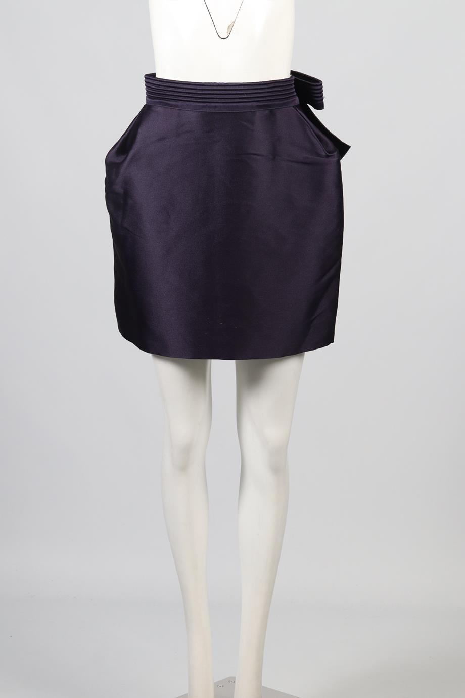 LANVIN SILK BLEND MINI SKIRT FR 36 UK 8