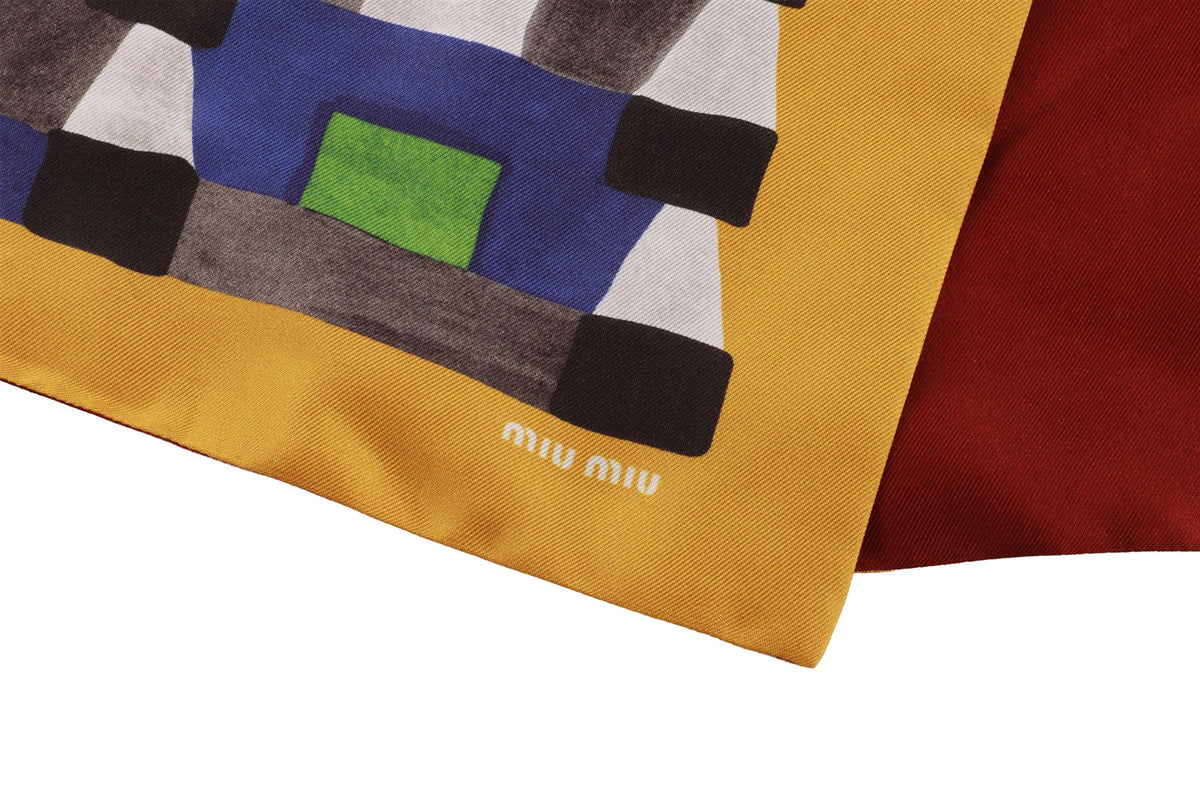 MIU MIU MULTI SILK SCARF