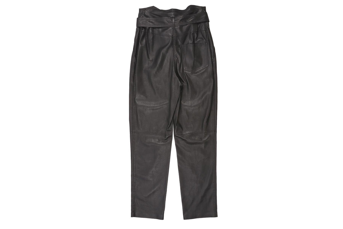 BLACK FAUX LEATHER PANTS