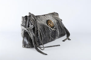 GUCCI BLACK HYSTERIA PYTHON CLUTCH