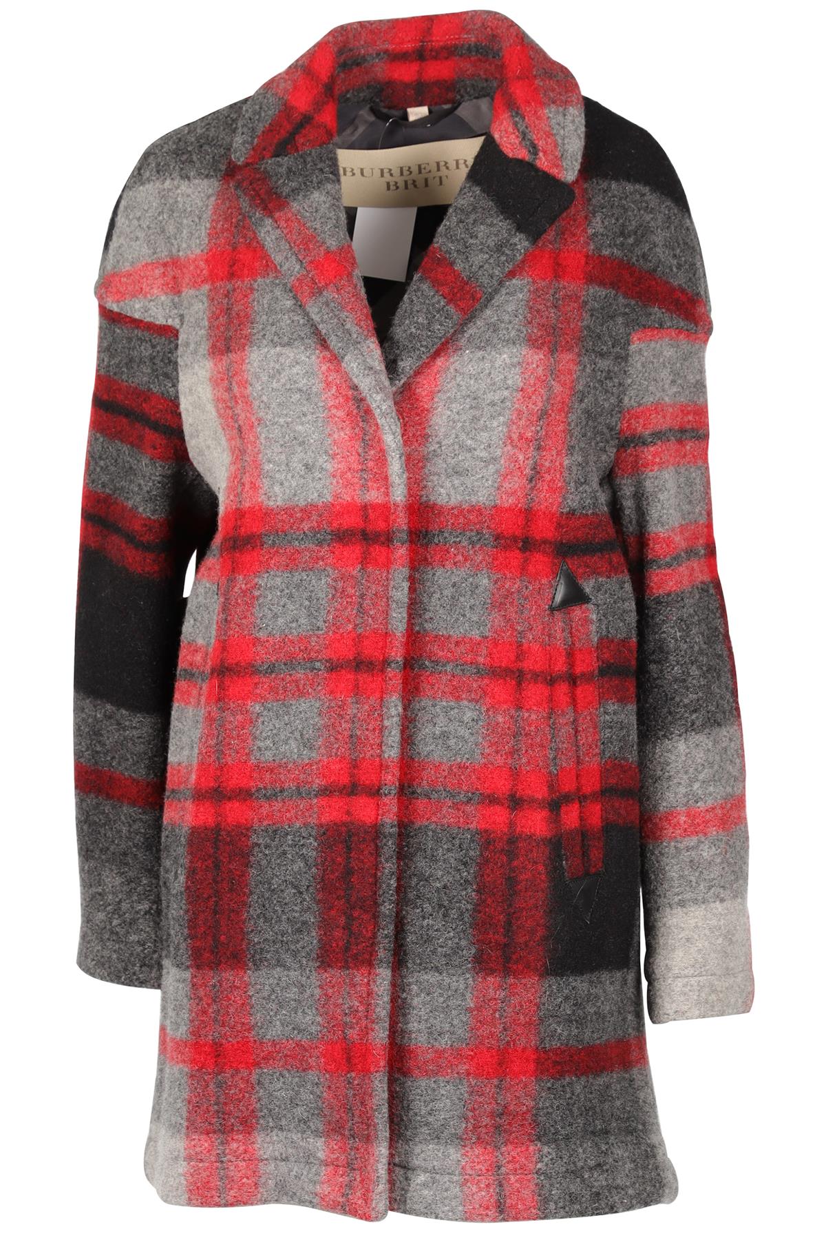 BURBERRY BRIT RED WOOL COAT UK 10