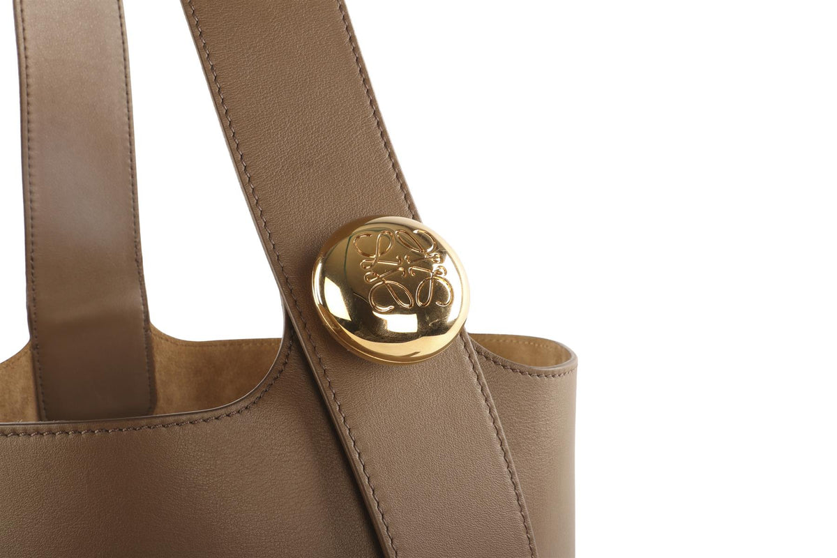 LOEWE BROWN PEBBLE MEDIUM LEATHER SHOULDER BAG