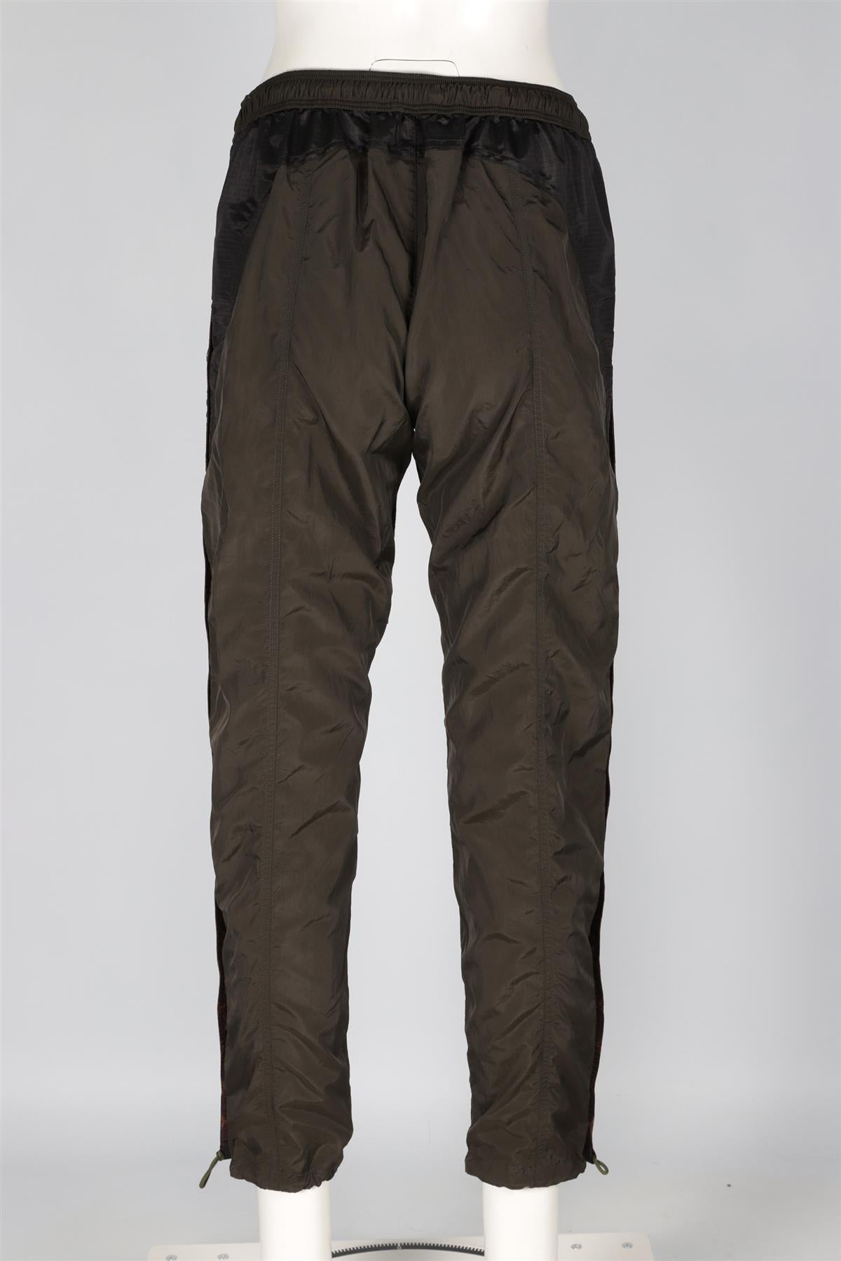 LOUIS VUITTON GREEN MONOGRAM NYLON TAPERED PANTS FR 38 UK 10