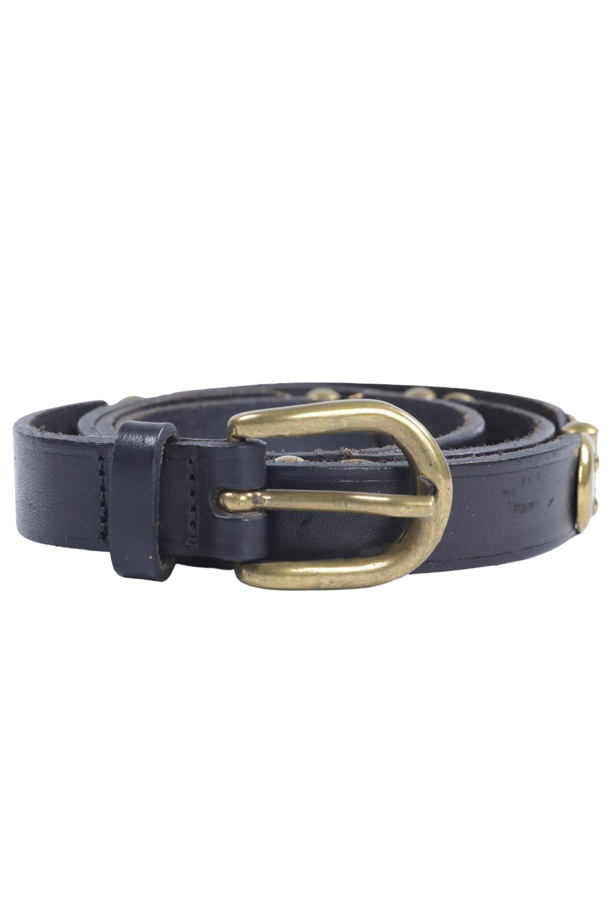 ISABEL MARANT BLACK LEATHER WAIST BELT MEDIUM