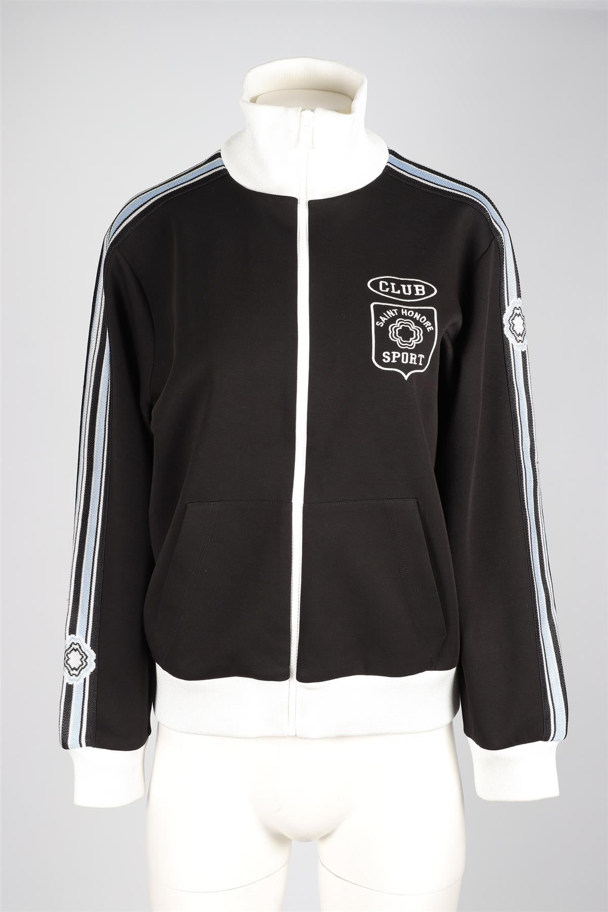 MAJE BLACK COTTON JACKET UK 12