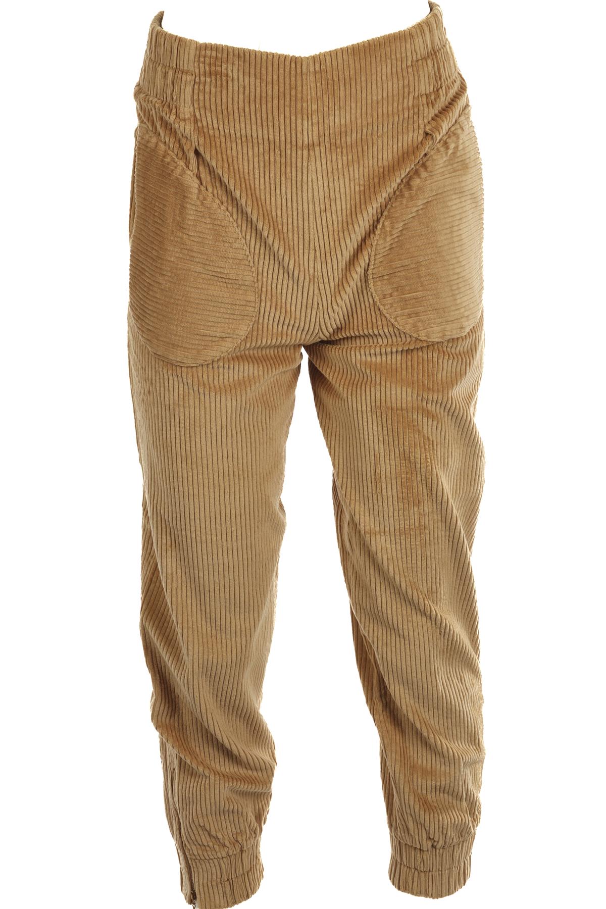 ANNA MASON TAN CORDUROY TAPERED PANTS UK 10
