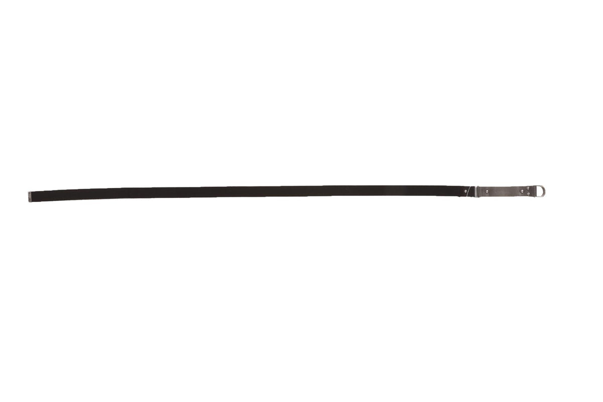 SAINT LAURENT BLACK METAL AND CANVAS BELT