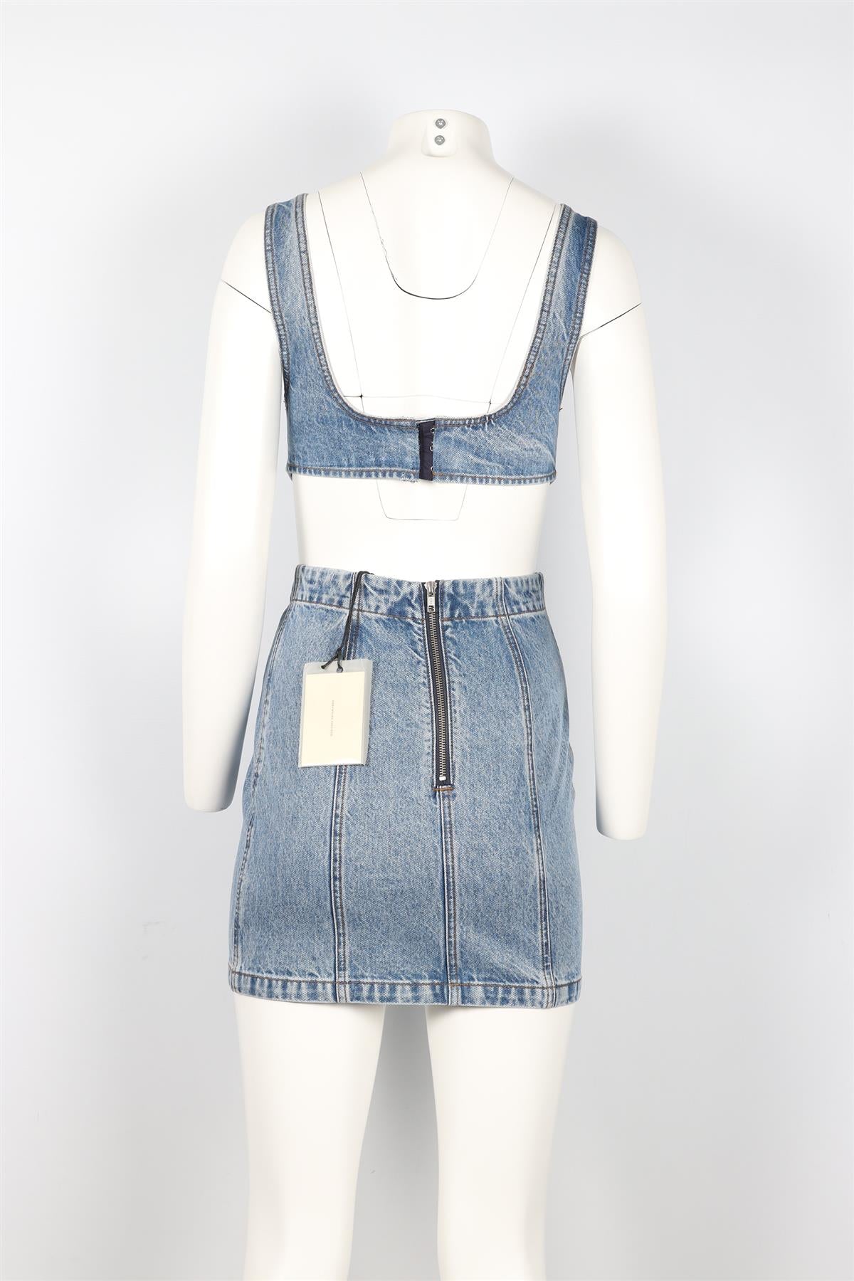 GRLFRND BLUE DENIM MINI DRESS XSMALL