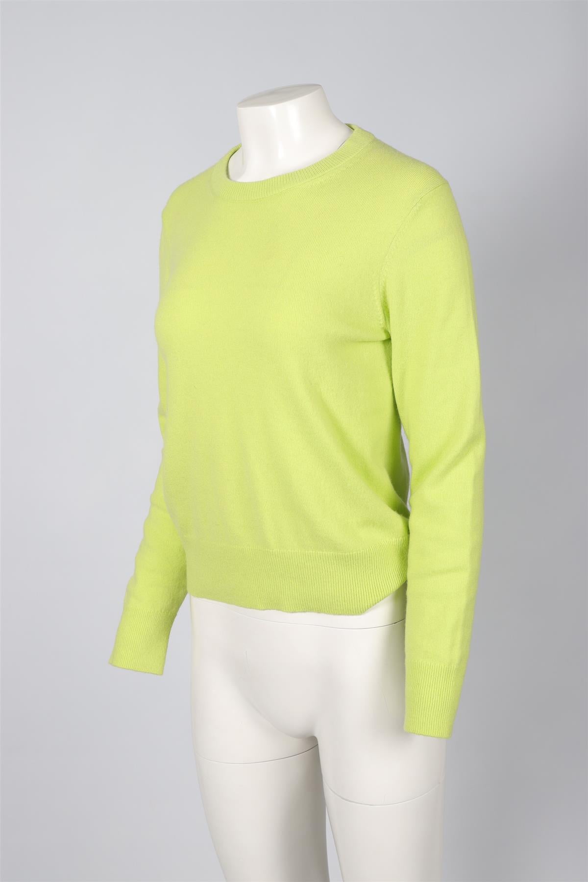 VINCE GREEN CASHMERE SWEATER SMALL