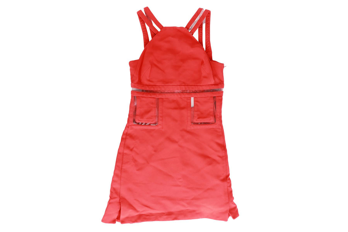 VERSACE RED SILK MINI DRESS IT 38 UK 6
