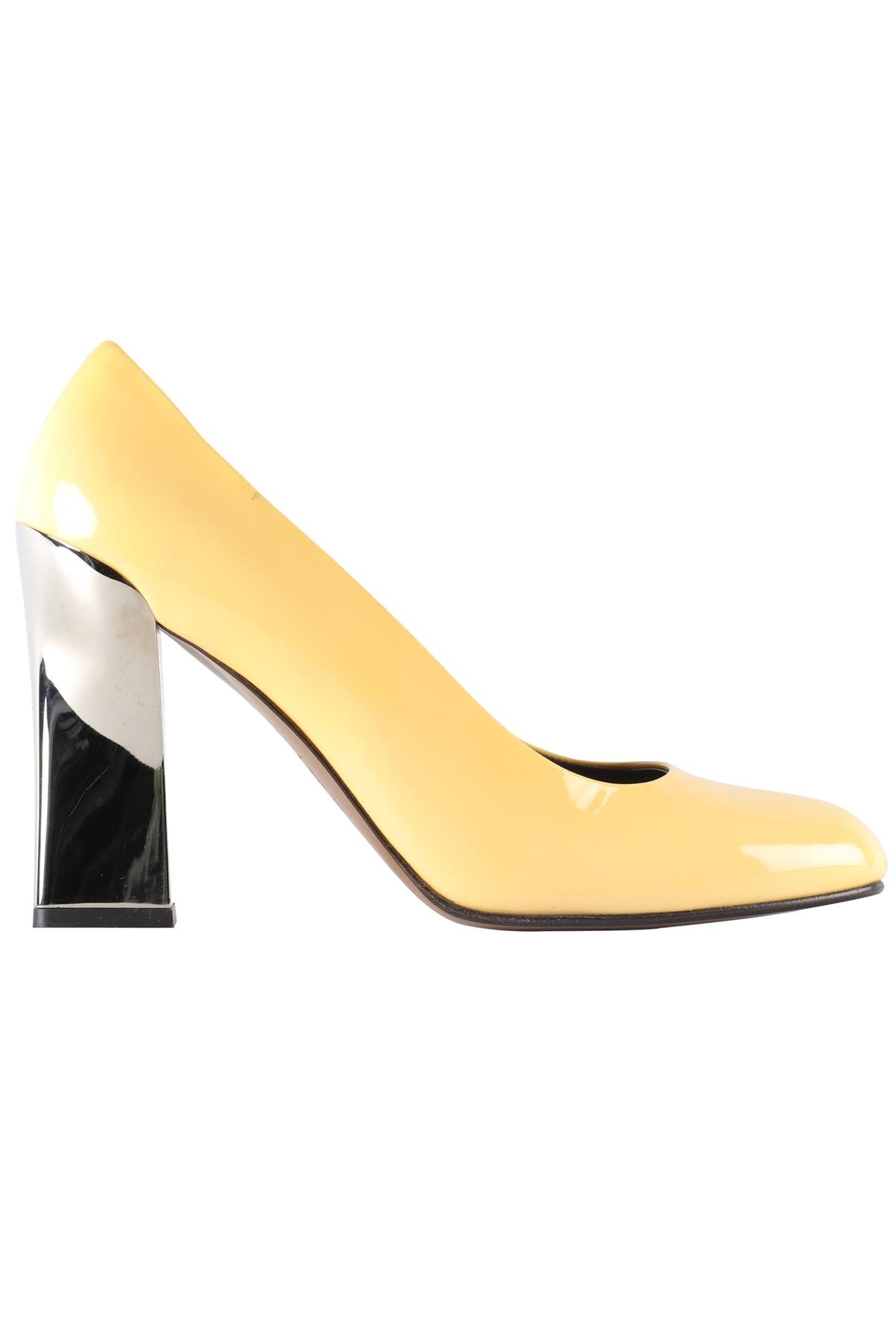 MARNI YELLOW PATENT LEATHER PUMPS EU 39.5 UK 6.5 US 9.5