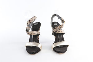 GIAMBATTISTA VALLI SILVER LEATHER HEELS