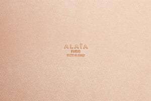 ALAÏA PINK MINA LEATHER TOTE BAG