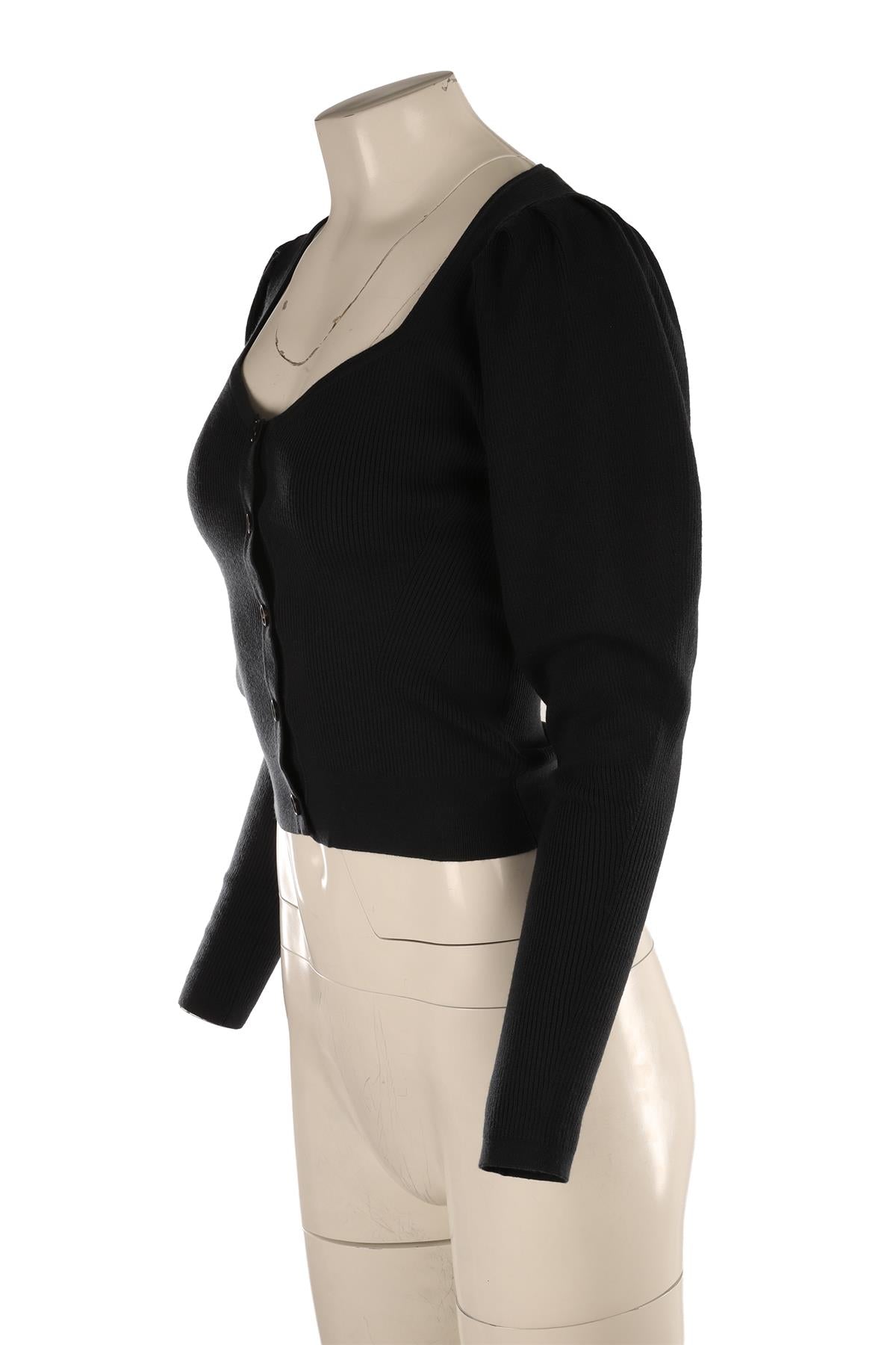 ULLA JOHNSON NAVY WOOL CARDIGAN MEDIUM