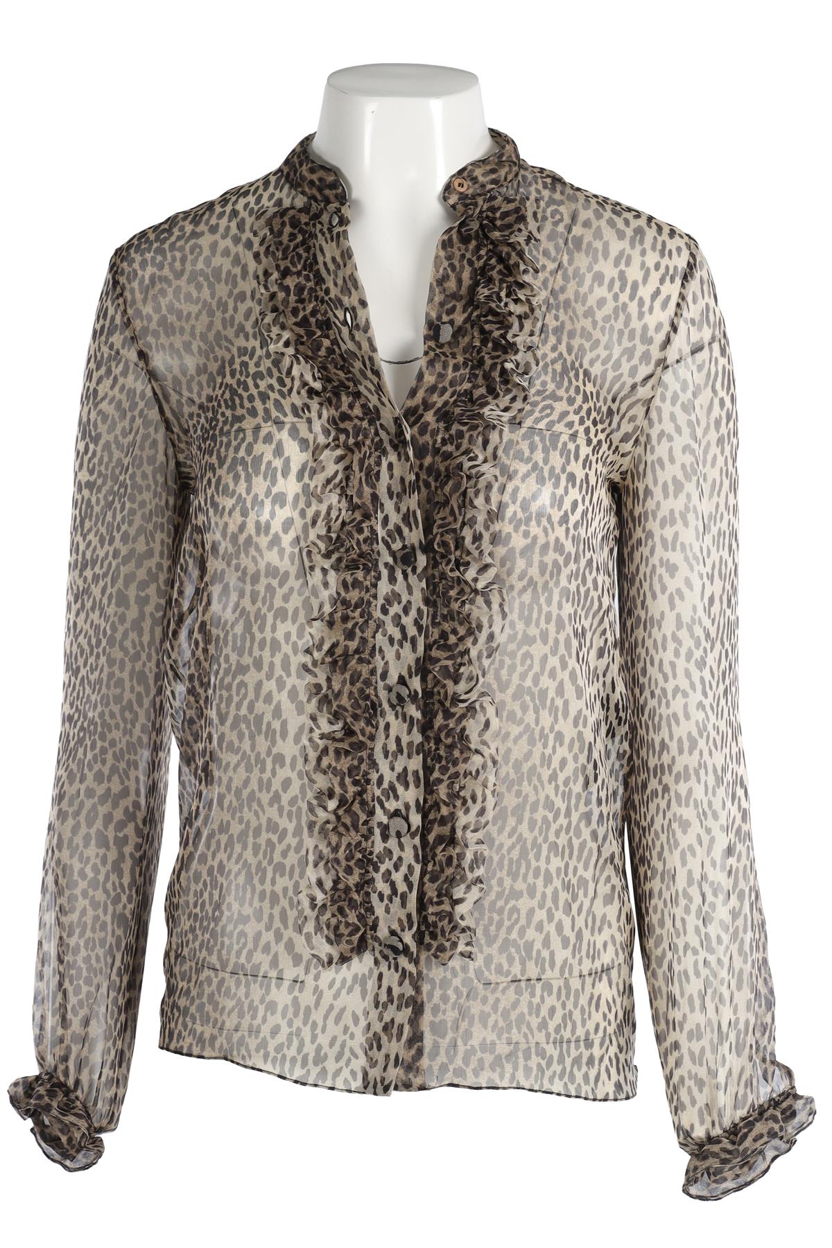 SAINT LAURENT BROWN SILK SHIRT FR 36 UK 6