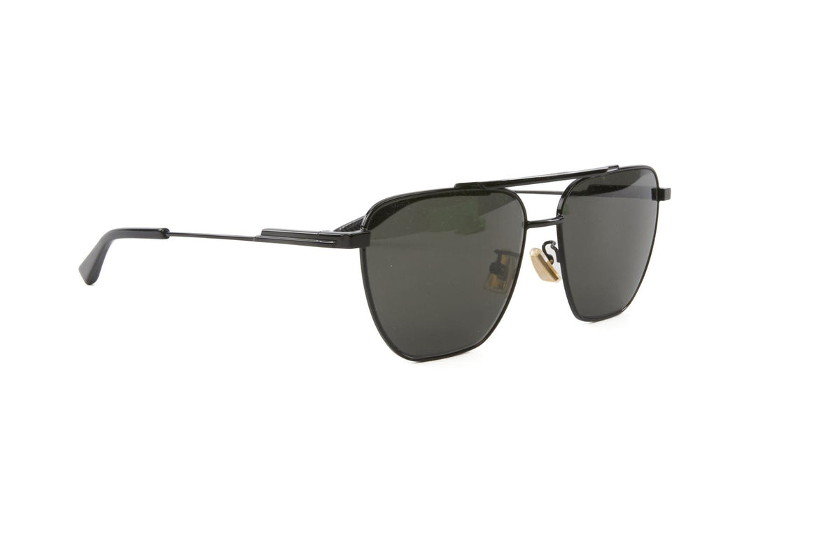 BOTTEGA VENETA BLACK D FRAME METAL SUNGLASSES
