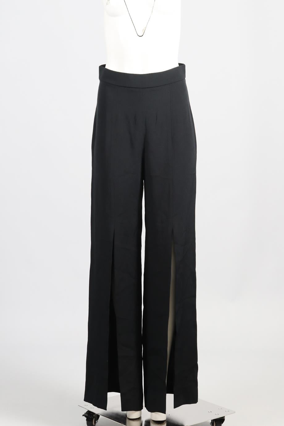 CUSHNIE ET OCHS SILK WIDE LEG PANTS US 8 UK 12