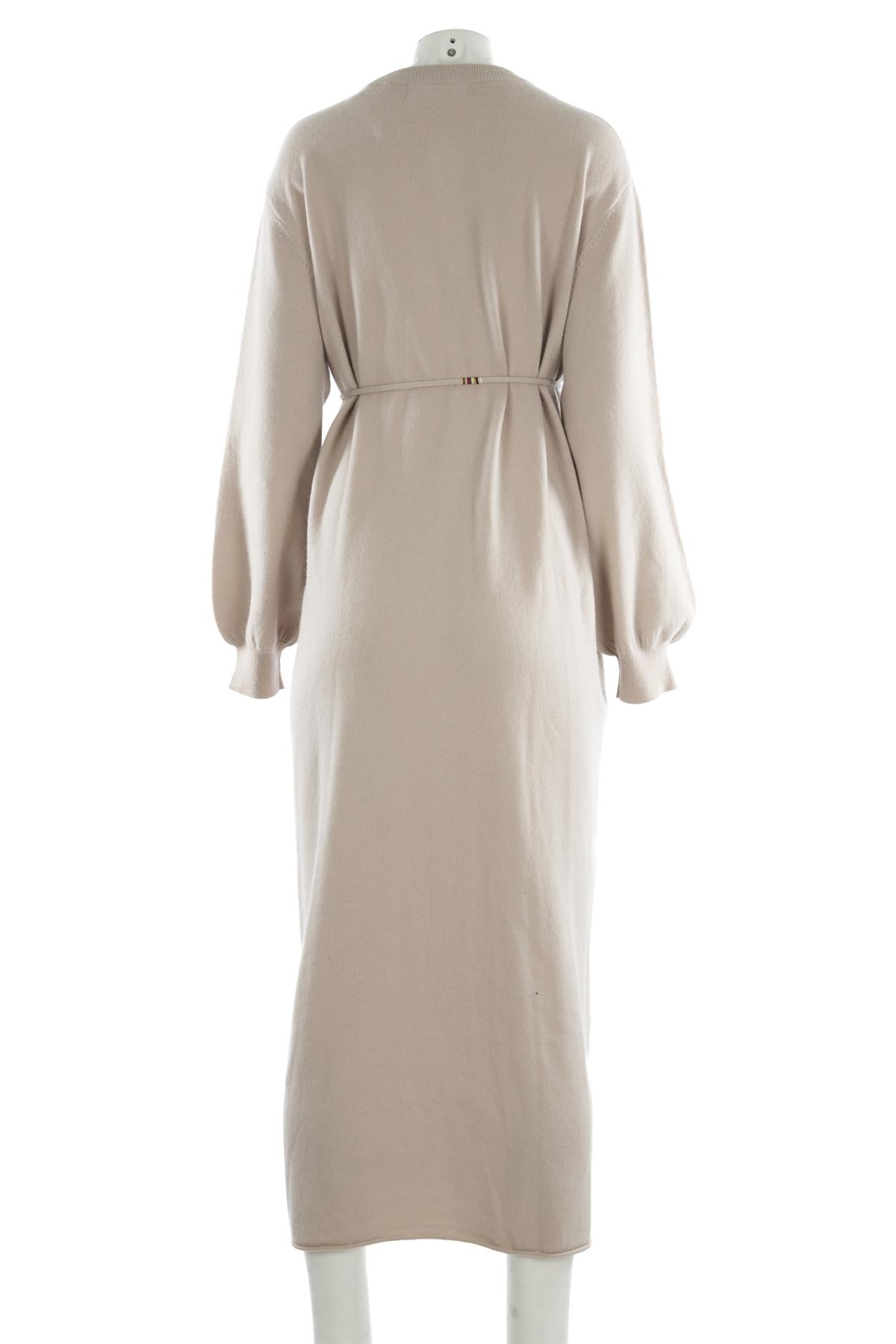 EXTREME CASHMERE TAUPE CASHMERE MAXI DRESS ONE SIZE