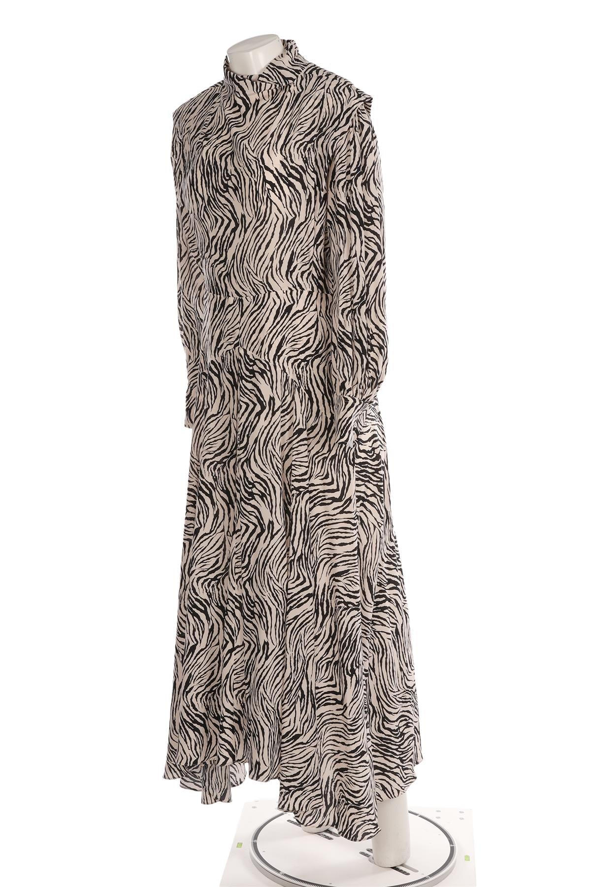 ISABEL MARANT ECRU SILK MAXI DRESS FR 42 UK 14