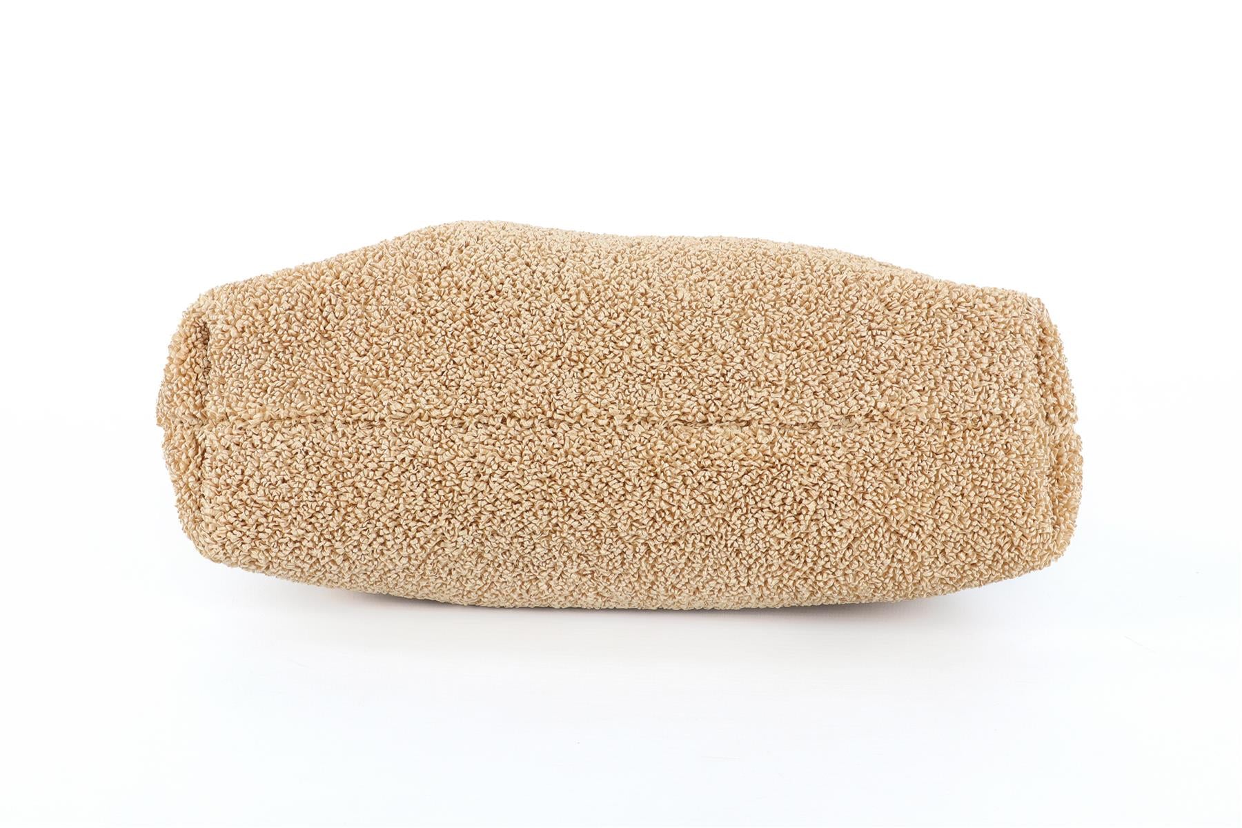 THE ROW BEIGE MIRA RAFFIA CLUTCH