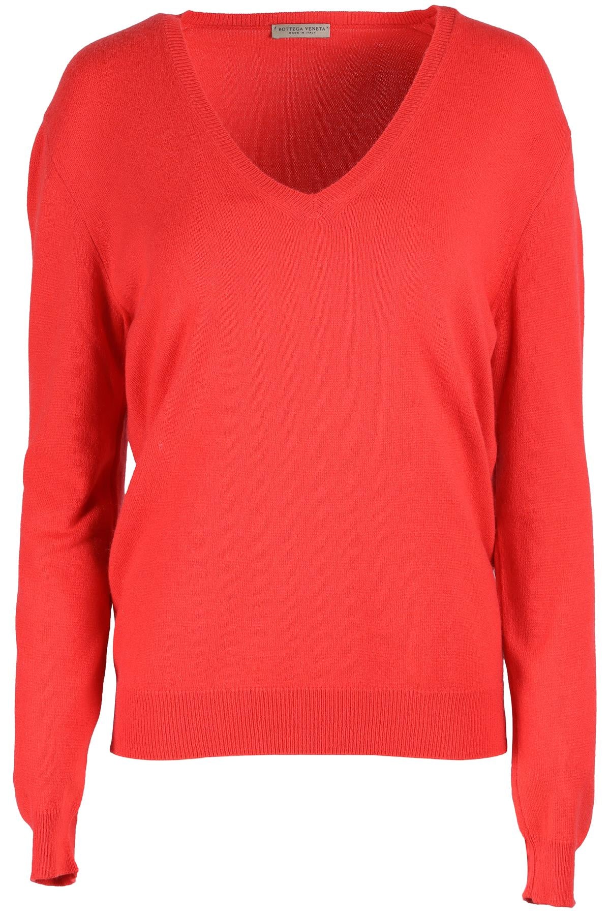 BOTTEGA VENETA RED CASHMERE SWEATER IT 42 UK 10