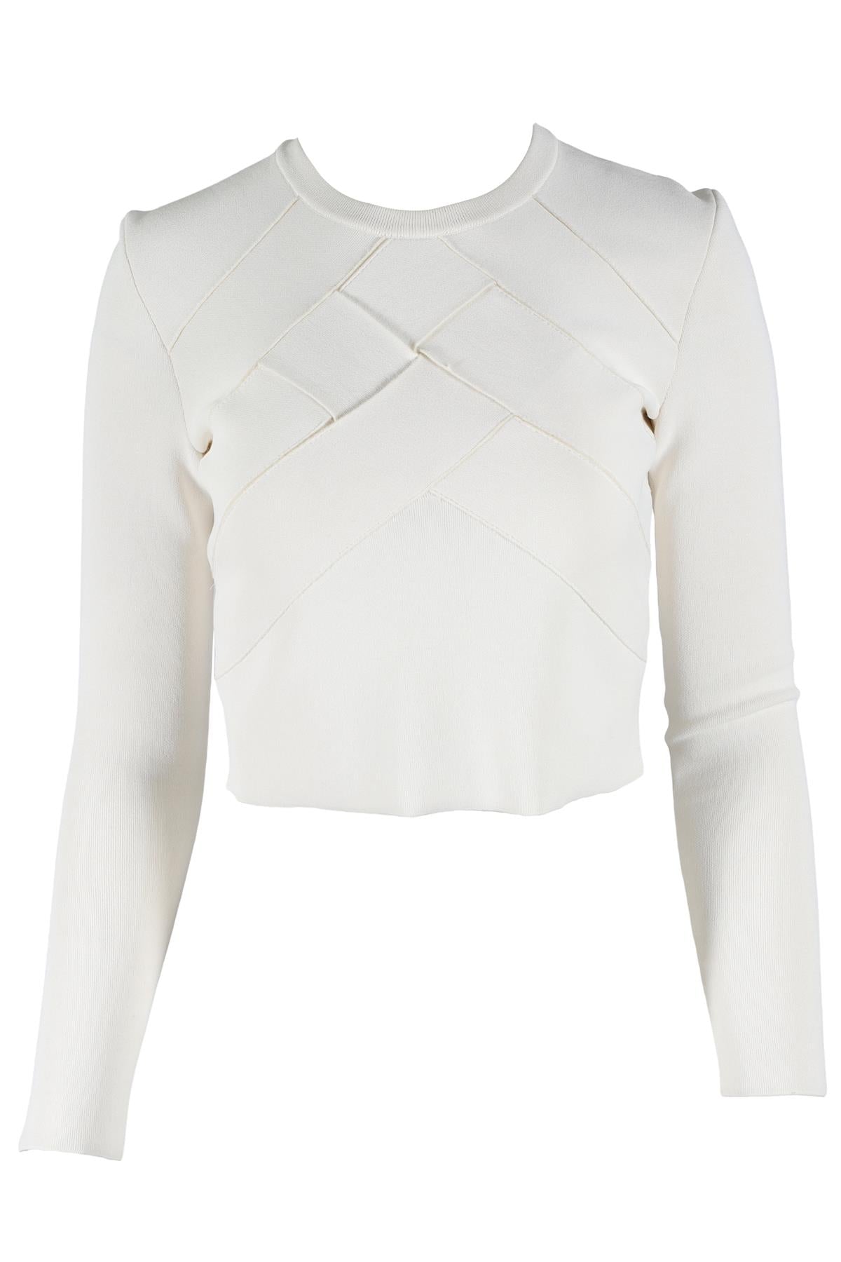 PROENZA SCHOULER WHITE KNIT TOP SMALL