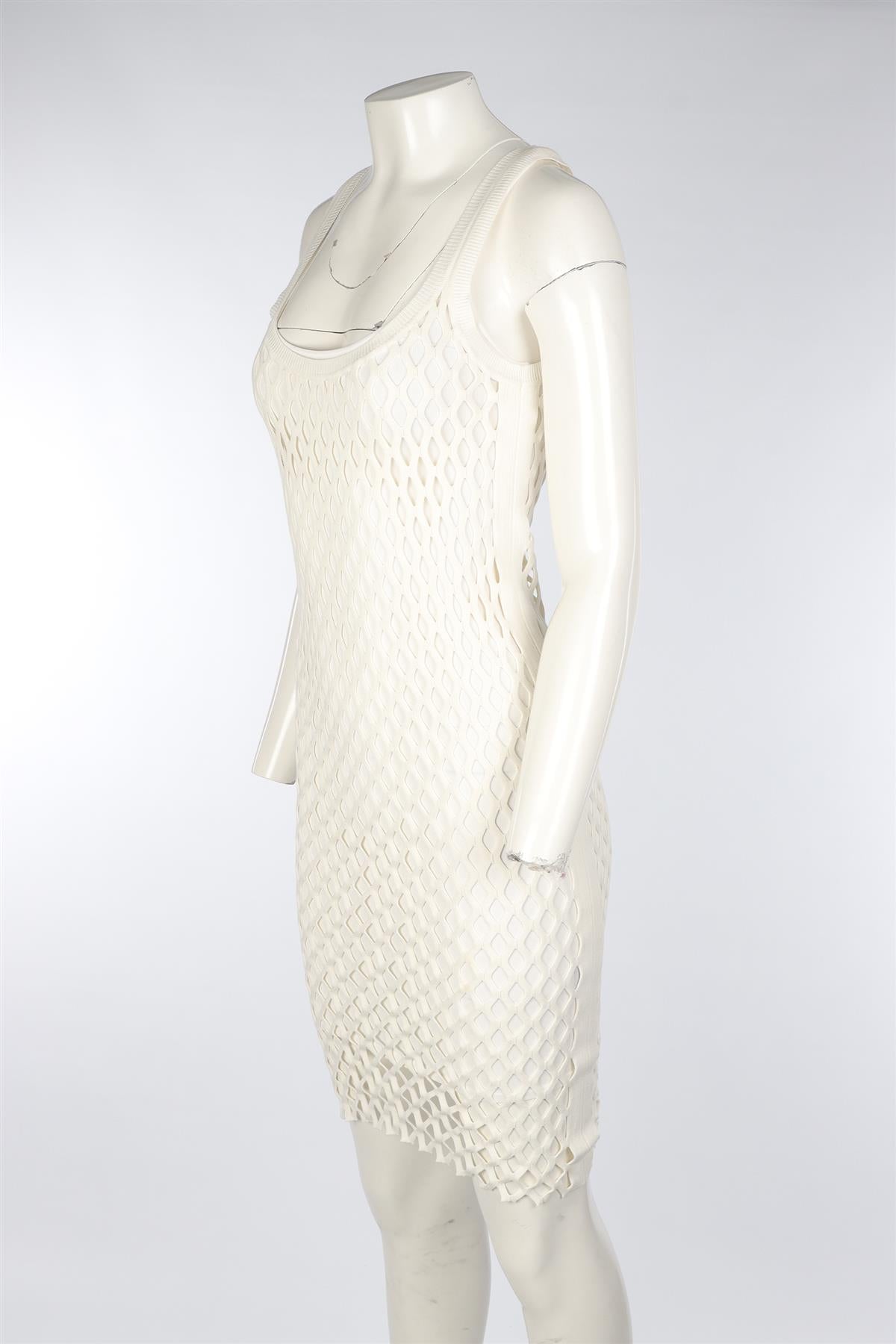 ALEXANDER WANG IVORY KNIT MIDI DRESS XS/SMALL